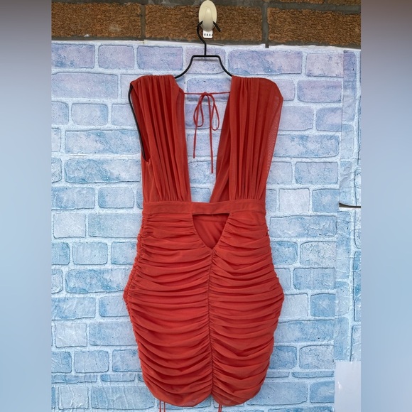 Michael Costello x REVOLVE Coen Mini Dress in Orange size small - Picture 8 of 12